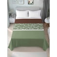 thumbnail image 1 of Sage Green Brown Flowers King Size Flat Sheet, Wrinkleproof & Fadeproof Cooling Flat Bed Sheet Only, Classic Botanical Art Elegant Breathable Soft Bedding Top Sheets 105 x 98 Inches, 1 of 8