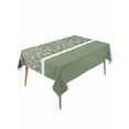 thumbnail image 1 of Sage Green Brown Flowers Table Cloth, Classic Botanical Art Elegant Waterproof Tablecloth for Rectangle Tables, Reusable Washable Fabric Table Cover for Restaurant Kitchen Dining Tables 60"x120", 1 of 6