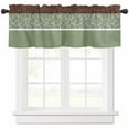thumbnail image 1 of Sage Green Brown Flowers Valances for Windows Farmhouse Kitchen Curtains Valances Rod Pocket Valance Curtains for Kitchen Windows Classic Botanical Art Elegant Window Valances for Bathroom 42"x12", 1 of 6