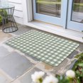thumbnail image 1 of Sage Green Buffalo Plaid Door Mat Indoor Outdoor,Farmhouse Green White Checkered Non Slip Welcome Mat with Rubber Backing,Absorbent Fabric Front Door Mats Entryway Rug for Home Patio Entrance 18"x30", 1 of 8