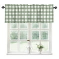thumbnail image 1 of Sage Green Buffalo Plaid Kitchen Valances for Windows 60x18 Inch Kitchen Curtains Valances Rod Pocket Farmhouse Green White Checkered Bathroom Window Valances for Window Treatment Decor, 1 of 6