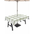thumbnail image 1 of Sage Green Buffalo Plaid Outdoor Tablecloth - 54x80 Inch Rectangle Dining Table Cover, Farmhouse Check Stripes Geometric Waterproof Outdoor Table Cloth with Umbrella Hole & Zipper for Picnic/Patio, 1 of 7