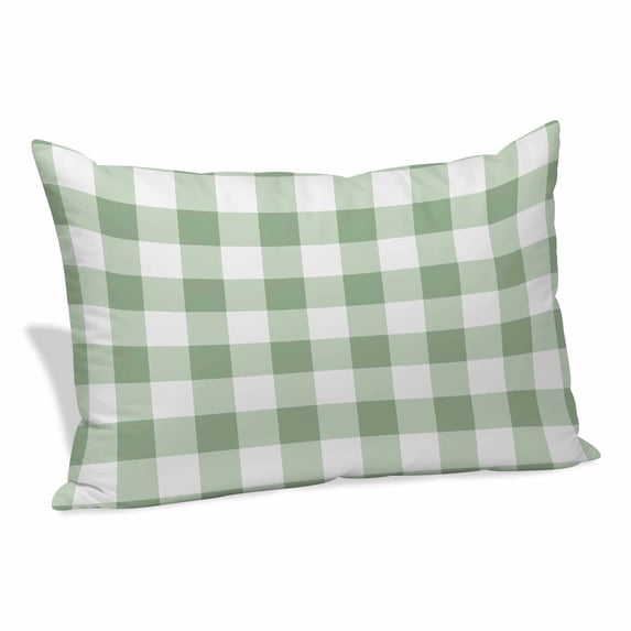 Sage Green Buffalo Plaid Pillow Covers Queen, Green White Checkered Farmhouse Soft Brushed Microfiber Breathable Throw Pillow Covers, Pillowcase with Zipper for Couch Sofa Bedroom Living Room 20"x30"