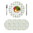 thumbnail image 1 of Sage Green Buffalo Plaid Round 13 Inch Placemats Set of 4, Farmhouse Check Stripes Geometric HeatResistant Non Slip Place Mats for Dining Table, Wipeable Braided Kitchen Table Mats for Housewarming, 1 of 9