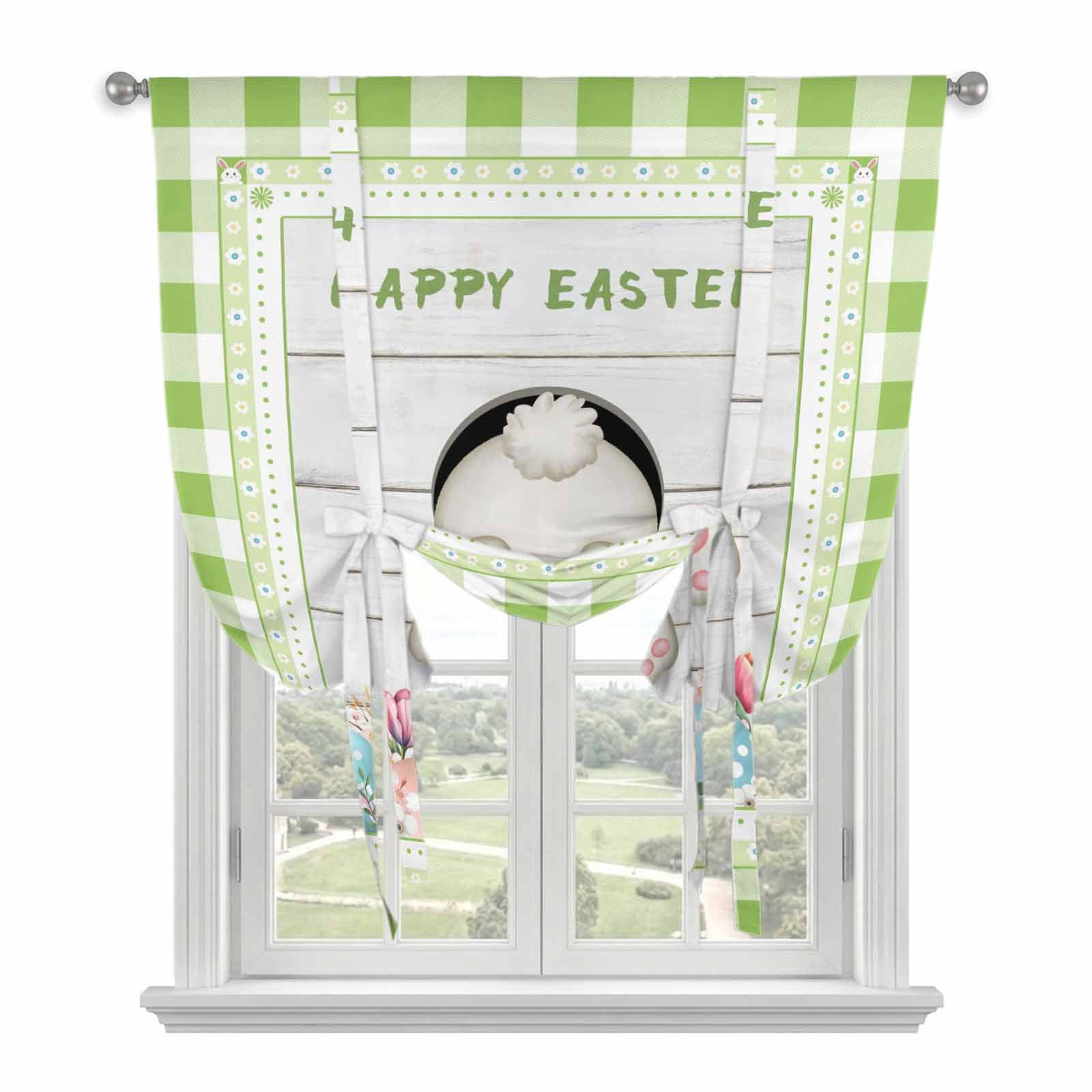 Sage Green Bunny Easter Balloon Curtains for Windows, Bedroom Curtains ...