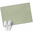 thumbnail image 1 of Sage Green Burlap Texture Large Area Rugs for Bedroom Living Room, Soft Non Slip Carpet Bedside Rug, Farmhouse Vintage Sage Green Rectangular Floor Cover Kitchen Accent Rug 2'x3' for Office, 1 of 9
