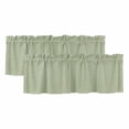 thumbnail image 1 of Sage Green Burlap Texture Valances for Windows, Decorative Rod Pocket Window Valance Curtains, Farmhouse Vintage Sage Green Short Curtain Drapes for Kitchen/Living Room, 2 Panels, 54" W x 18" L, 1 of 8