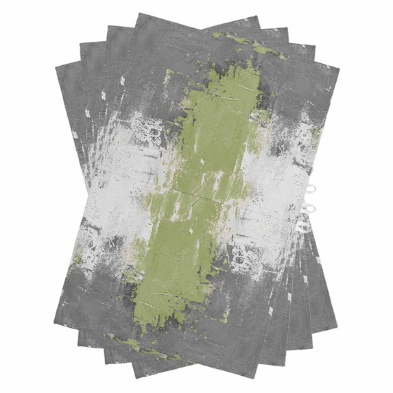 Sage Green Cement Gray Kitchen Towels Set of 4, Water Absorbent Dish Towel, Modern Abstract Art Green Decorative Hand Towels - Quick Drying Cloth for Cooking Baking, 18x28 Inch