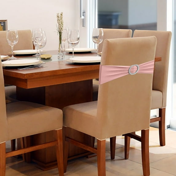 Sage Green Chair Sashes with Buckle, 14x5 Inch Light Mint Stretch Bows for Spring Garden Wedding, Eucalyptus Theme Party, Baby Shower Decor, No Tie Spandex Band, 1 Pack