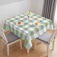 thumbnail image 1 of Sage Green Check Table Cloth Waterproof Tablecloths, Modern Rustic Green Buffalo Plaid Tablecloth Dining Table Cover for Kitchen Party Tabletop Outdoor, Square Tablecloth 60x60 Inch, 1 of 9