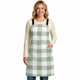 Sage Green Checkered Aprons for Women with Pockets, Farmhouse Buffalo ...