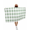 thumbnail image 1 of Sage Green Checkered Beach Towels Oversized Super Absorbent, Green White Buffalo Plaid Lightweight Bath Towel Quick Dry Sets For Bathroom/Pool/Rv Camping/Beach Play/Gym Room/Picnic 30"x60", 1 of 8
