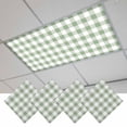 thumbnail image 1 of Sage Green Checkered Fluorescent Light Covers, Farmhouse Buffalo Plaid Magnetic Light Covers for Ceiling Lights, Fluorescent Ceiling Shade Filters for Classroom Bedroom Office 4x2Ft x 4PCS, 1 of 8