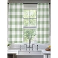 thumbnail image 1 of Sage Green Checkered Sheer Curtains for Living Room Bedroom Farmhouse Buffalo Plaid Sheer Curtains 63 Inch Long 2 Panels Set Light Filtering Curtain Window Treatments Drapes for Dining Room, 1 of 6