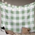 thumbnail image 1 of Sage Green Checkered Small Tapestry for Bedroom Wall Hanging Tapestry, Green White Buffalo Plaid Ceiling Backdrop Tapestries Poster Blanket Wall Decor for Teens Room Living Room Dorm 23" x 28", 1 of 8