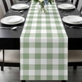 thumbnail image 1 of Sage Green Checkered Table Runner 108 Inches Long, Farmhouse Buffalo Plaid Kitchen Coffee Dining Table Decoration for Home Party Birthday Wedding Home Decor 13x108 Inches, 1 of 8