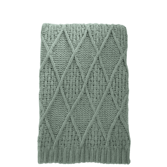 Manhattan Kids Sage Green Chenille Baby Blanket | Diamond Knit Pattern | Soft Newborn Baby Blanket for Boys and Girls | Lightweight Cozy Breathable Baby Shower Gift | Nursery and Stroller Blanket