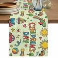 thumbnail image 1 of Sage Green Children's Day Table Runner 70 Inches, Car Tree Stars Modern Abstract Art Bed Runner Dresser Scarves Tabletop for Indoor Outdoor Parties/Ceremony/Banquet, 13" x 70", 1 of 9