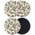 thumbnail image 1 of Sage Green Christmas Coasters Set of 4, Absorbent Coasters for Drinks, Rustic Pine Cones Xmas Botanical Coaster for Desk Coffee Table Protection, Home Decor House Warming Gifts 4", 1 of 8