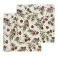 thumbnail image 1 of Sage Green Christmas Kitchen Dish Towels for Drying Dishes Set of 2, Rustic Pine Cones Xmas Botanical Waffle Weave Microfiber Hand Tea Bathroom Towels Quick Dry & Absorbent Towel 12x12, 1 of 7