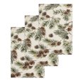 thumbnail image 1 of Sage Green Christmas Kitchen Dish Towels for Drying Dishes Set of 3, Rustic Pine Cones Xmas Botanical Waffle Weave Microfiber Hand Tea Bathroom Towels Quick Dry & Absorbent Towel 15.7x23.6, 1 of 7