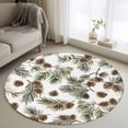 thumbnail image 1 of Sage Green Christmas Round Rug 3ft Washable Circle Entryway Rugs Non Slip Pine Cones Xmas Botanical Area Rug Indoor Floor Carpet for Bedroom Kitchen Living Room Home Office Dining Room Nursery, 1 of 8