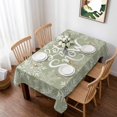 thumbnail image 1 of Sage Green Christmas Table Cloth Waterproof Tablecloths, Vintage Winter Xmas Snowflakes Tablecloth Dining Table Cover for Kitchen Party Tabletop Outdoor, Rectangle Tablecloth 52x70 Inch, 1 of 9
