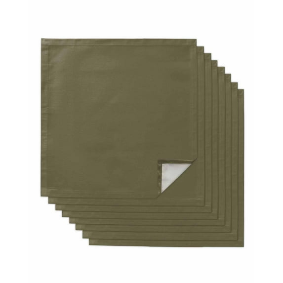Sage Green Cloth Napkins Washable Set of 8, Brown Solid Color Simple Abstract Reusable Dinner Table Napkins Cloth Bulk for Weddings Kitchen Restaurants Hotel Events Parties 20 x 20 Inch