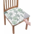 thumbnail image 1 of Sage Green Coastal Chair Seat Covers for Dining Room Stretch Chair Seat Covers Set of 4, Sea Turtle Nautical Coral Summer Beach Chair Seat Protector Cushion Slipcovers for Kitchen Restaurant Office, 1 of 6