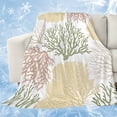 thumbnail image 1 of Sage Green Coastal Cooling Blanket, Lightweight Breathable Summer Throw Blanket with Double Sided Cold Effect, Coral Ocean Marine Modern Sea Picnic Beach Blankets Bed Sheet for Hot Sleepers 40"x60", 1 of 8