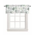 thumbnail image 1 of Sage Green Coastal Kitchen Valances for Windows Farmhouse Linen Window Valance Curtain for Living Room Window Treatment Grey Ocean Starfish Shell Seahorse Valance Rod Pocket Topper, 60 x 18 Inch, 1 of 6