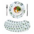 thumbnail image 1 of Sage Green Coastal Round 13 Inch Placemats Set of 8, Coral Starfish Seaside Summer Beach HeatResistant Non Slip Place Mats for Dining Table, Wipeable Braided Kitchen Table Mats for Housewarming, 1 of 9
