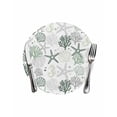 thumbnail image 1 of Sage Green Coastal Round Placemats for Dinning Tables,Heat-proof Braided Table Mats 13 Inch,Summer Beach Starfish Coral Nautical Washable Place Mat for Kitchen Restaurant Party Decor Table Setting, 1 of 9