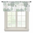 thumbnail image 1 of Sage Green Coastal Sheer Curtains Valances for Windows Ocean Coral Starfish Shell Seahorse Chiffon Kitchen Valances for Cafe, Voile Window Treatments Curtains for Living Room Bedroom, 42"x12", 1 of 9