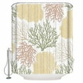 thumbnail image 1 of Sage Green Coastal Shower Curtains for Bathroom Waterproof Fabric Bath Curtains Decor Bath Tub Curtain Coral Ocean Marine Modern Sea Decorative Shower Curtain Sets with 12 Hooks, 72x72 Inch, 1 of 6