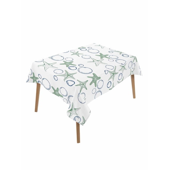 Sage Green Coastal Table Cloth, Waterproof Tablecloth for Rectangle ...