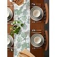 Sage Green Coastal Table Runner 72 Inches Long Farmhouse Dress Scarves
