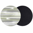 thumbnail image 1 of Sage Green Coasters Set of 2, Absorbent Coasters for Drinks, Modern Abstract Grey Striped Art Coaster for Desk Coffee Table Protection, Home Decor House Warming Gifts 4", 1 of 8