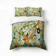 thumbnail image 1 of Sage Green Colorful Flower Bedding Set 3 Pcs Soft Microfiber Quilt Cover For Bedroom Decor, Comforter Cover With 2 Pillowcase, 1 of 5