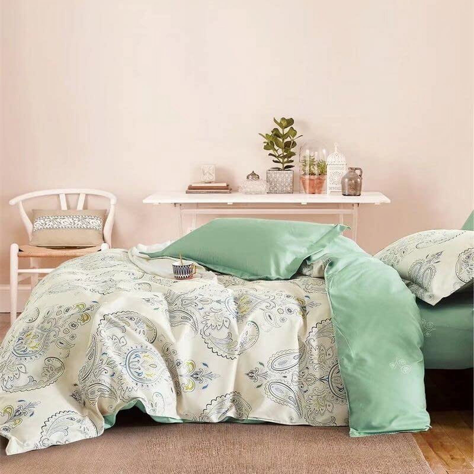 Bedsure Bed in a Bag Full Size 7 Pieces, Sage Green White Striped Bedding  Comforter Sets All Season Bed Set, 2 Pillow Shams, Flat Sheet, Fitted Sheet