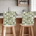 thumbnail image 1 of Sage Green Crystal Flower Chair Covers Set of 4 Irregular Texture Chair Back Covers Stretch Removable Washable Slipcovers Protector for Dining Room Kitchen Party Decor, 1 of 5