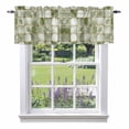 thumbnail image 1 of Sage Green Crystal Flower Valance Curtain Irregular Texture Window Valances Rod Pocket Short Curtains Window Treatments for Kitchen Bedroom Bathroom Laundry 54" x 18", 1 of 9