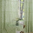 thumbnail image 1 of Sage Green Curtains for Living Room, Boho Semi Sheer Floral Curtains 84 Inches Length 2 Panels, Vintage Farmhouse Printed Patterned Tassels Country Curtain Drapes, 1 of 7