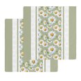 thumbnail image 1 of Sage Green Daisy Kitchen Dish Towels for Drying Dishes Set of 2, Farmhouse Floral Green Striped Waffle Weave Microfiber Hand Tea Bathroom Towels Quick Dry & Absorbent Towel 12x12, 1 of 7
