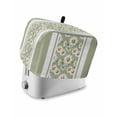 thumbnail image 1 of Sage Green Daisy Small Toaster Cover 2 Slice, Kitchen Appliance Covers, Farmhouse Floral Green Striped Toaster Oven Cover with Loop, Bread Machine Cover Polyester Dust Cover Protection, 1 of 4