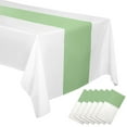 Sage Green Decorative Tablecloths 54 x 108, Waterproof, for Rectangle