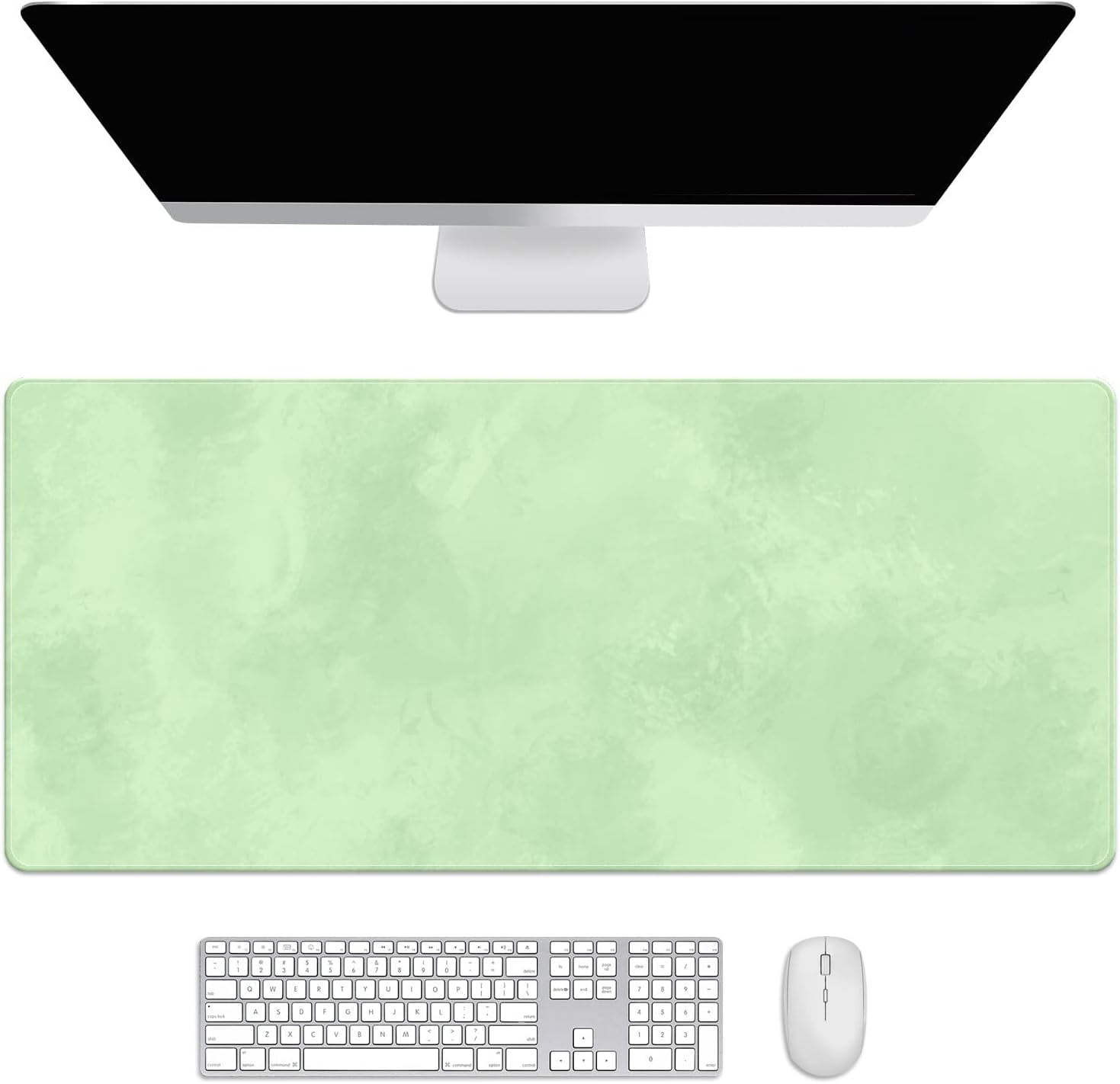 Sage Green Desk Mat, Desk Accessory, Cute Workspace, Trendy Workspace, Trendy, 35.4x15.7in Large Gaming Mouse Pad, Cute Desk Topper, Pretty Desk Pad