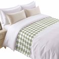 thumbnail image 1 of Sage Green Diamond Plaid Bed Runner for Twin Size Bed, White Geometric Check Abstract Modern Soft Bedding Scarf Bedding Protector Slipcover Sofa Throw for Bedroom Hotel Guesthouse, 1 of 8