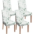 thumbnail image 1 of Sage Green Dining Room Chair Covers Set of 4, Farmhouse Leaf Watercolor Floral Dining Chair Covers, Stretch Removable Washable Dining Chair Covers for Holiday Kitchen Dining Room Decor, 1 of 6