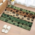 thumbnail image 1 of Sage Green Dog Paws 2x3 Door Mat Rug, Farmhouse Vintage Green Brown Wood Non-Skid Rubber Backing Large Rectangle Rugs - Living Room Bedroom Home Office, Indoor Floor Mat Carpets Washable Rug, 1 of 9